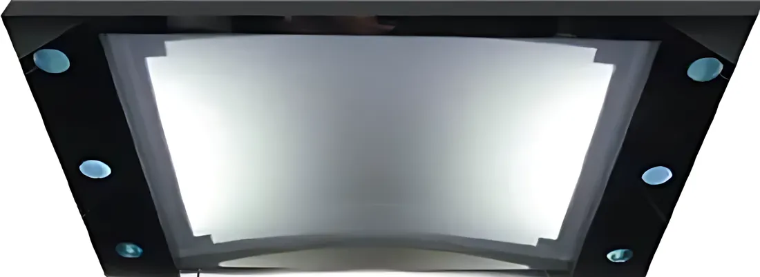 AS-T11 · Trần cabin khung đen, đèn LED