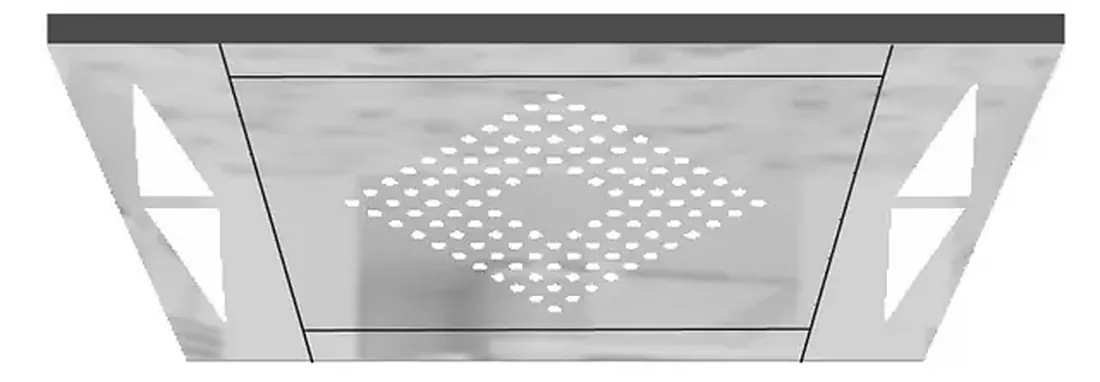 AS-T28 · Trần cabin inox, đèn LED